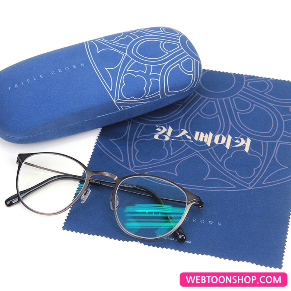 [King&#039;s Maker] Glasses Case &amp; Microfiber Glasses Cloth Set