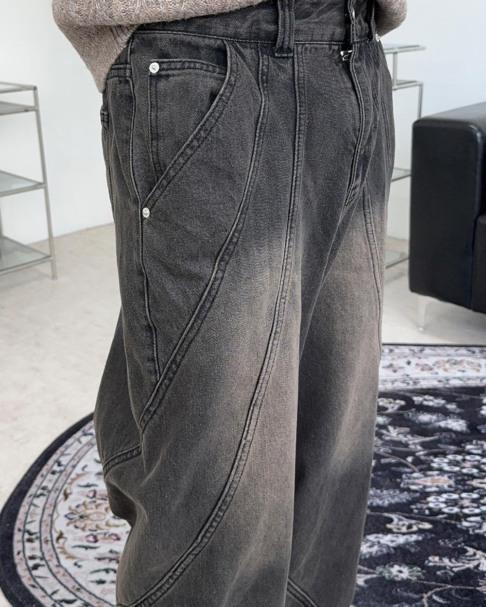 SATIIIZ】Eldi Fold Damage Denim Pants (SATiiiZ/デニム
