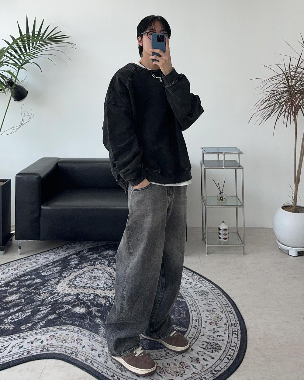 【SATIIIZ】Karns Deep Dark Damage Sweatshirt Karns Deep Dark Damage Sweatshirt - satiiiz