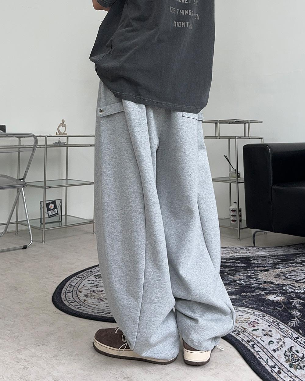 【SATIIIZ】Letter Fleece Balloon Pants Cape Burton Balloon Sweatpants - satiiiz