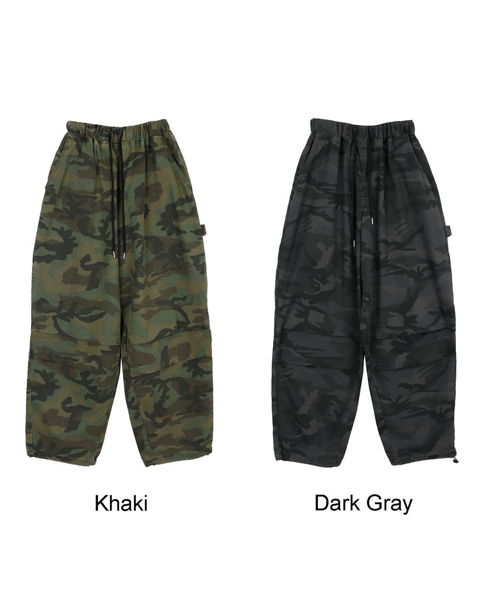 【SATIIIZ】Berni Camo Carpenter Balloon Pants Berni Camo Carpenter Balloon Pants - satiiiz