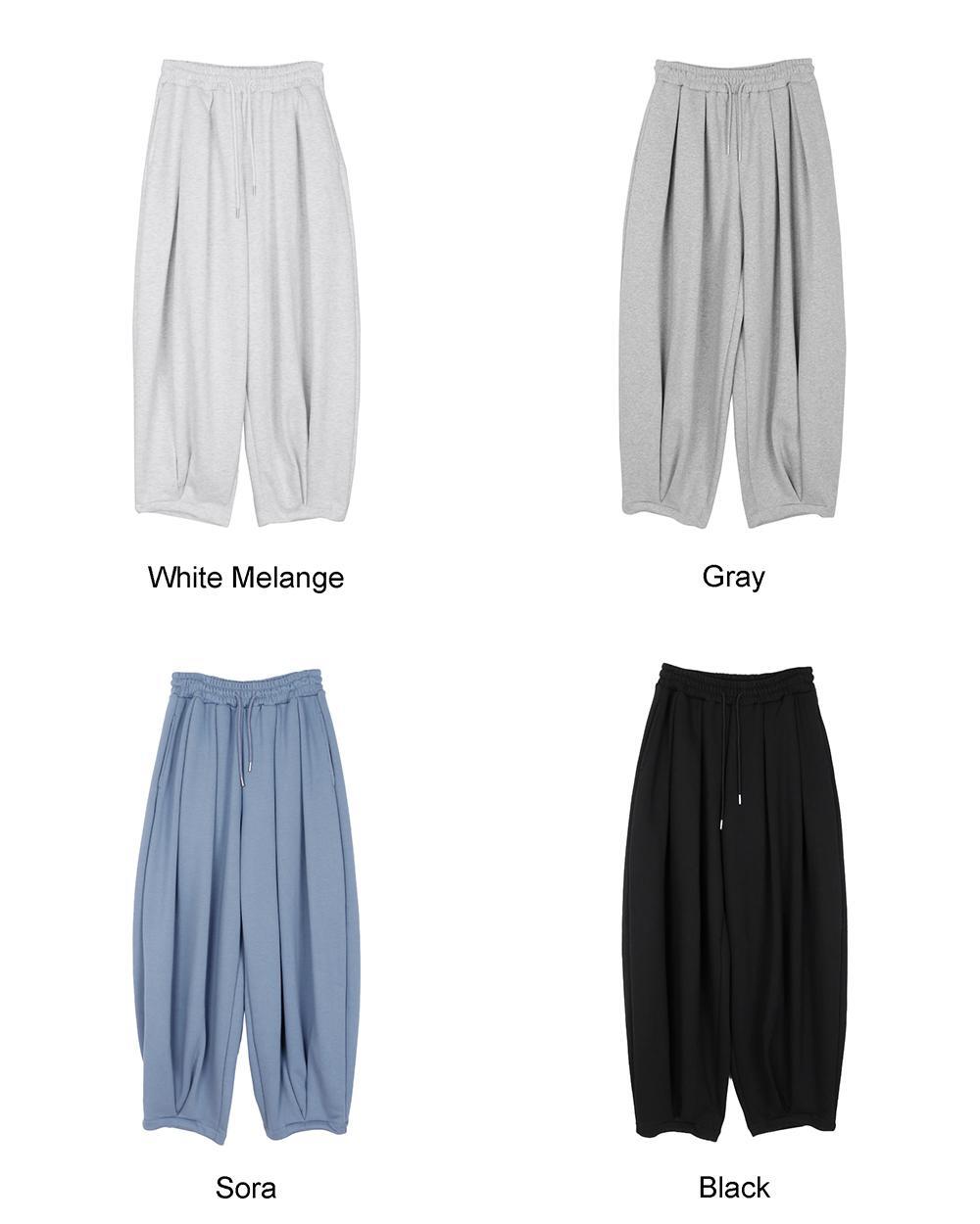 【SATIIIZ】Helis Pintuck Balloon Pants Elika Heavy Pintuck Balloon Pants - satiiiz