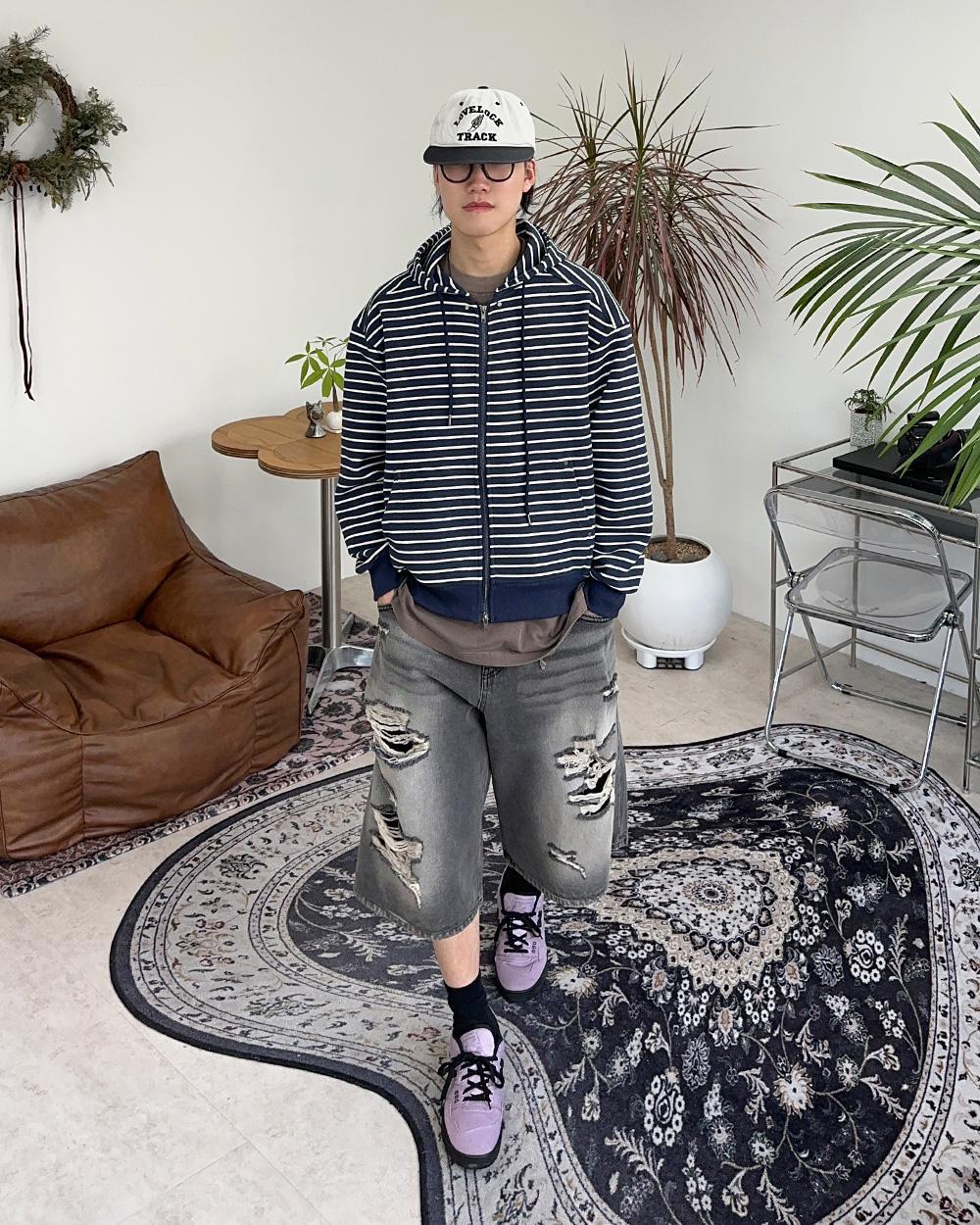 Kimo Stripe Hoodie - satiiiz