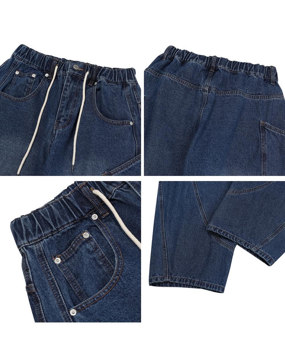 Kidens Balloon Embroidered Denim Pants - satiiiz