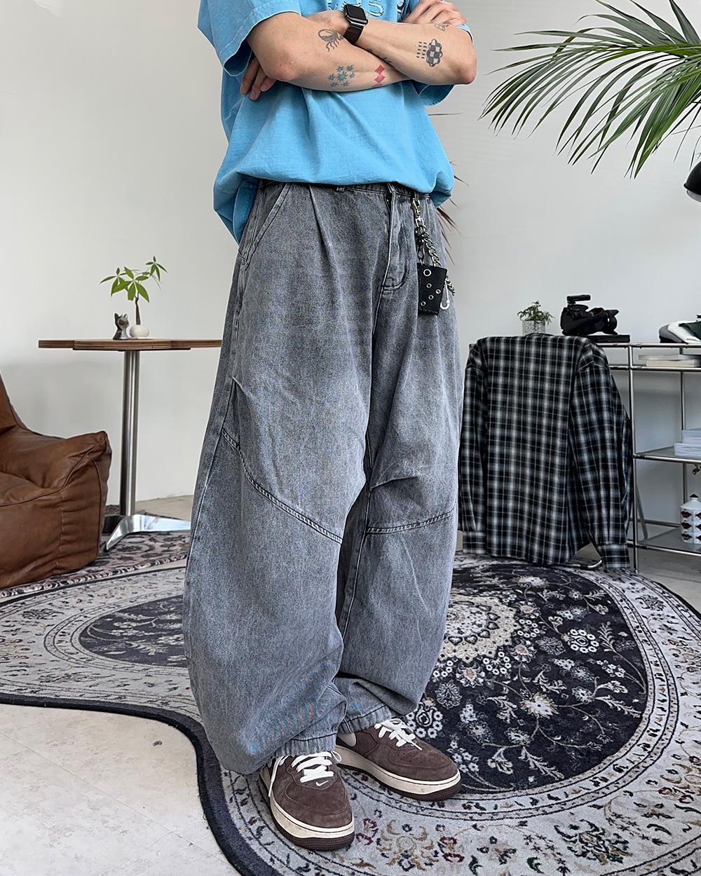 【SATIIIZ】Maltin Wave Banded Denim Pants SATIIIZ】Maltin Wave Banded Denim Pants (SATiiiZ/デニム
