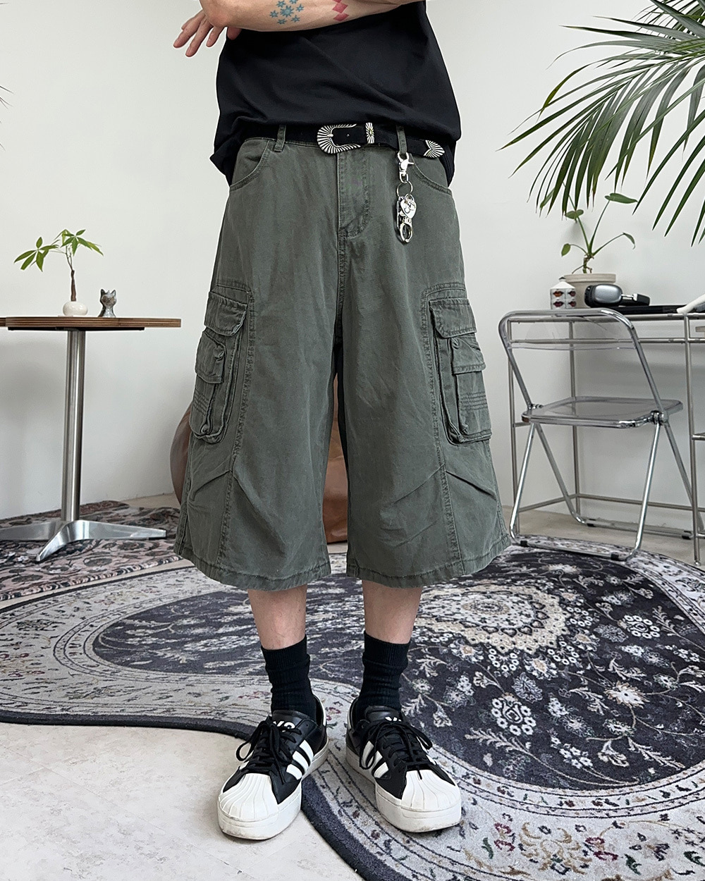 Shiaro Cargo Bermuda Pants - satiiiz