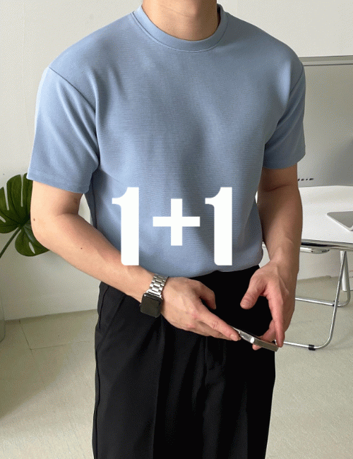 [1+1]뉴에어 머슬핏 반팔 티셔츠 (5color)
