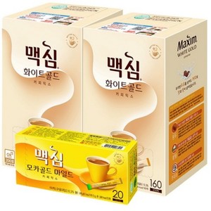 Maxim White Gold Coffee Mix 11.7g x 320pcs + Mocha Mild Coffeemix 12g x 20pcs