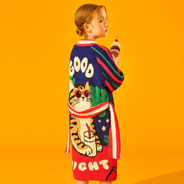wiggle wiggle キッズ ガウン ホームウェア Dont Panic Wigglewiggle☆Kids Robe - Don't Panic 子供用 (wiggle wiggle