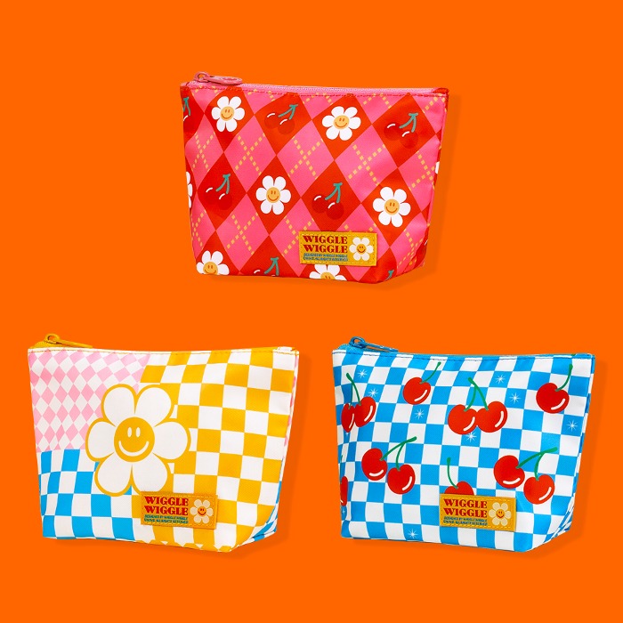 wiggle wiggle ラップタオル Smile Cherry Argyle 浴室 ラップタオル - Smile Cherry Argyle