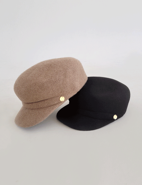 19316 金色装饰羊毛报童帽