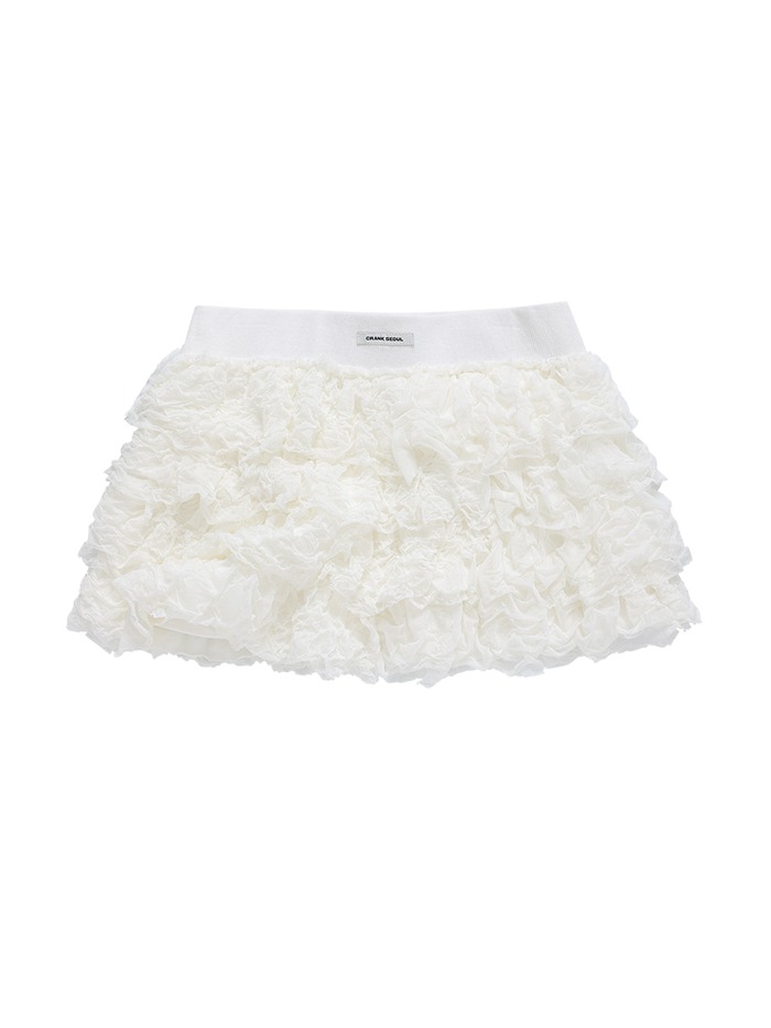 crank FRILL SNAP SLEEVELESS WHITE 韓国 フリル FRILL SNAP SLEEVELESS_WHITE - CRANK