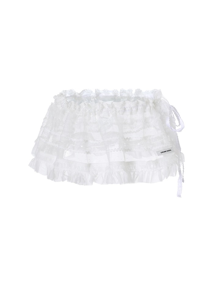 crank FRILL SNAP SLEEVELESS WHITE 韓国 フリル FRILL SNAP SLEEVELESS_WHITE - CRANK