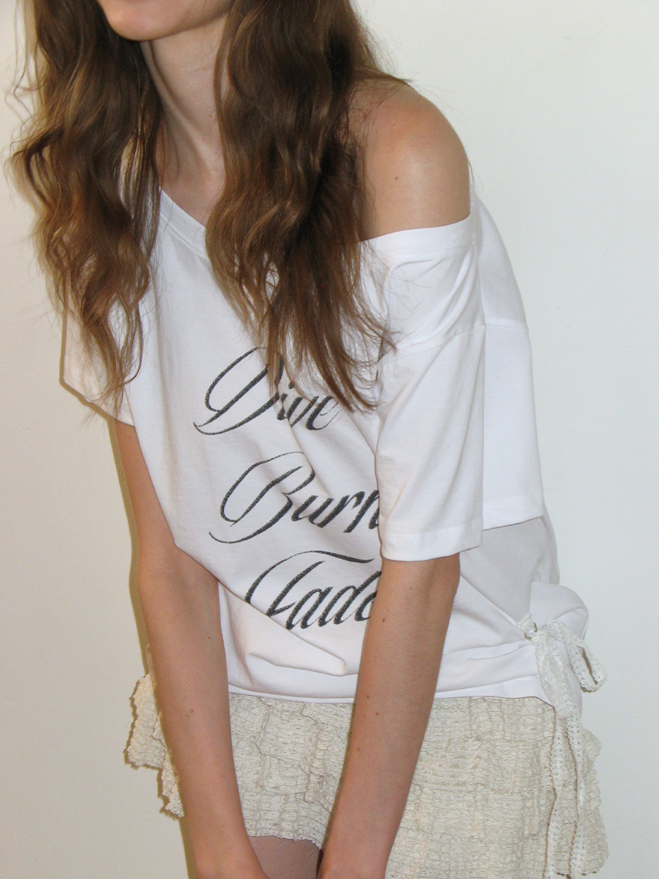 トップス CRANK Lace String Off Shoulder Top_White LACE STRING OFF SHOULDER TOP_WHITE - 크랭크 CRANK