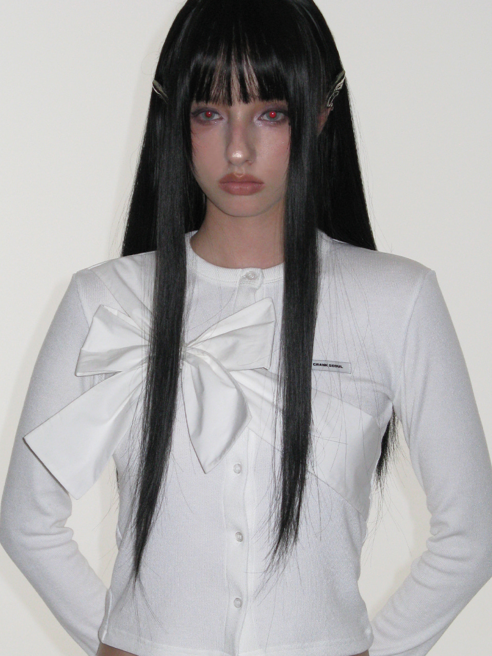 即購入可❣️即日発送❣️大人気❣️CRANK Ribbon Knit Cardigan CRANK Ribbon Tie Knit Cardigan (Navy)