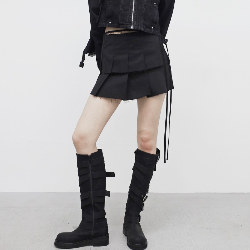 【NONCODE】Kenny String Pleats Skirt Kenny String Pleats Skirt - 논코드