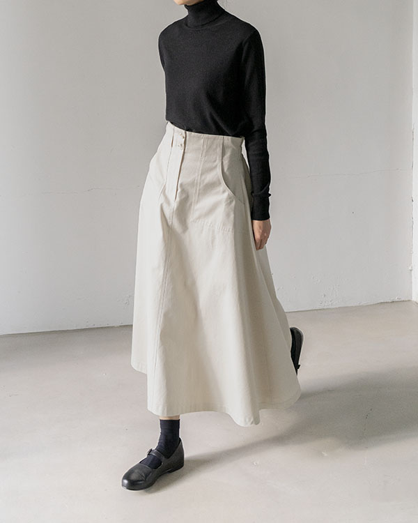 pocket twill skirt (reorder open, 단독 주문 시 선발송)
