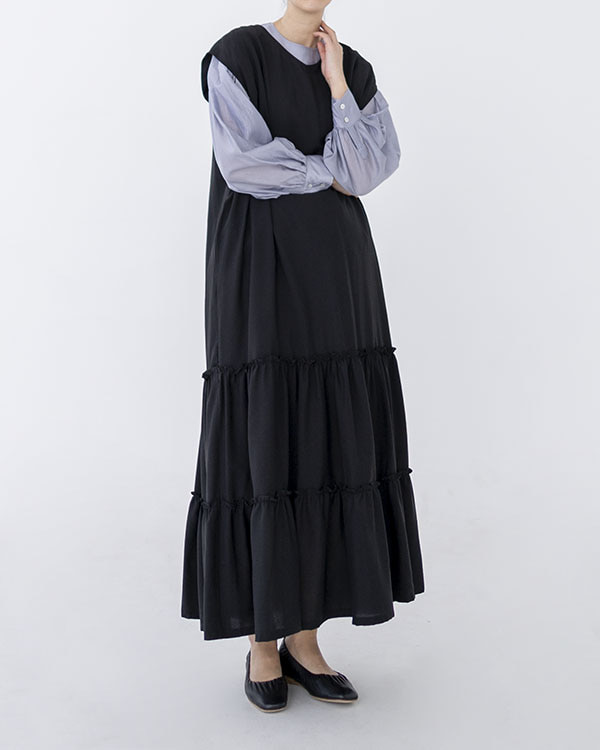 drop shoulder ruffle dress (단독 주문시 선발송)