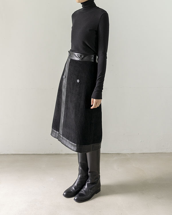 leather reversible skirt (open, 단독 주문 시 선발송)