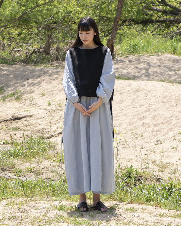 [nature] linen banding dress (reorder open, 단독 주문 시 선발송)
