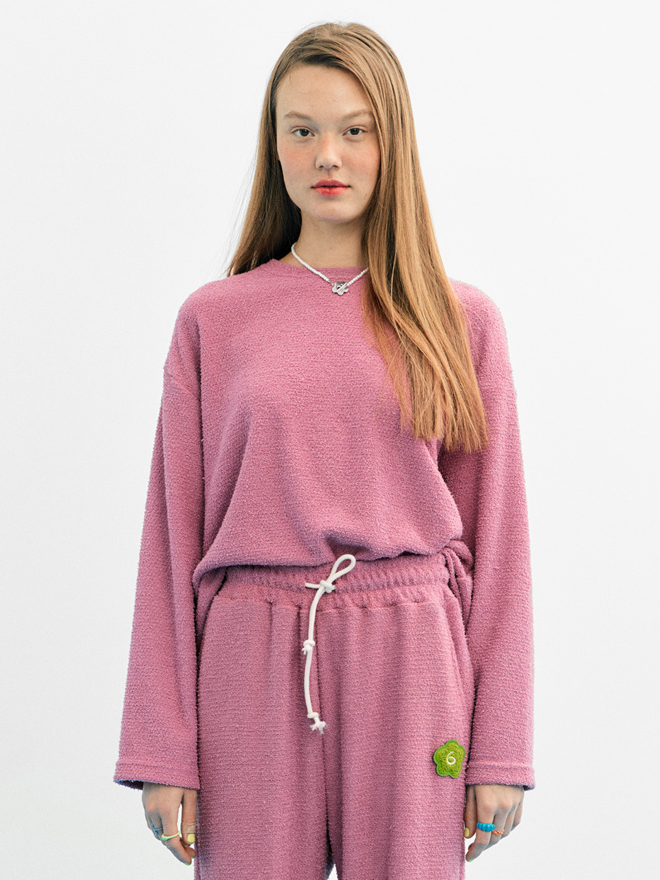 Terry Oversized T-shirt_Pink