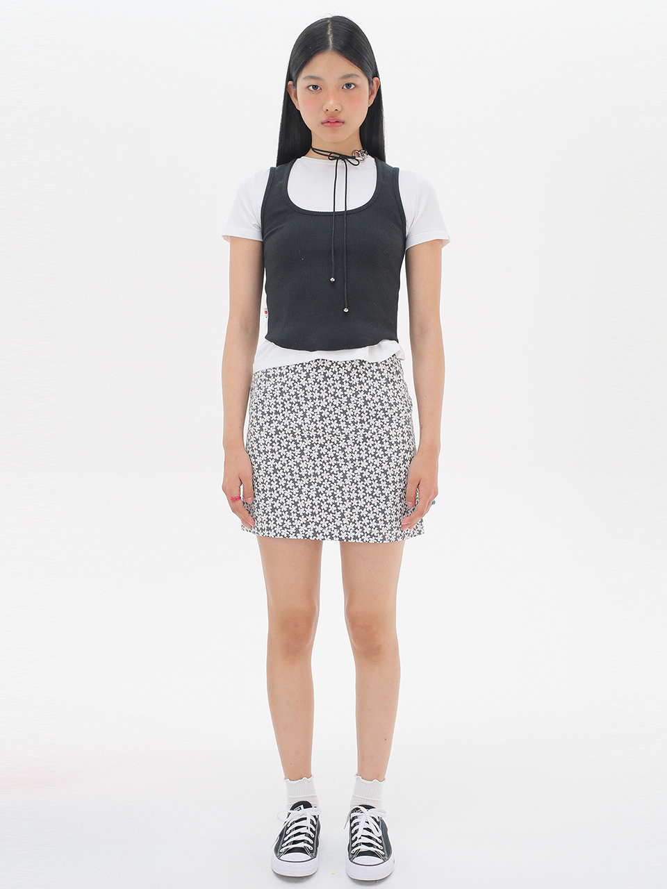 Blossom Mini Skirt_Black