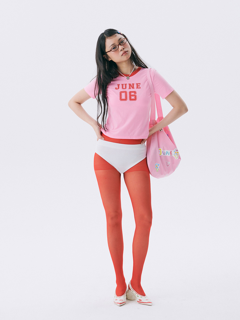 NO.6 Color Block T-shirt_Pink