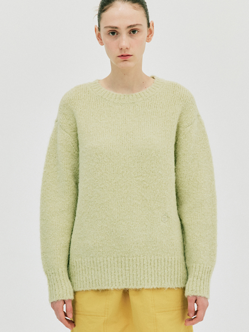 Wool Round Sweater_Light Green