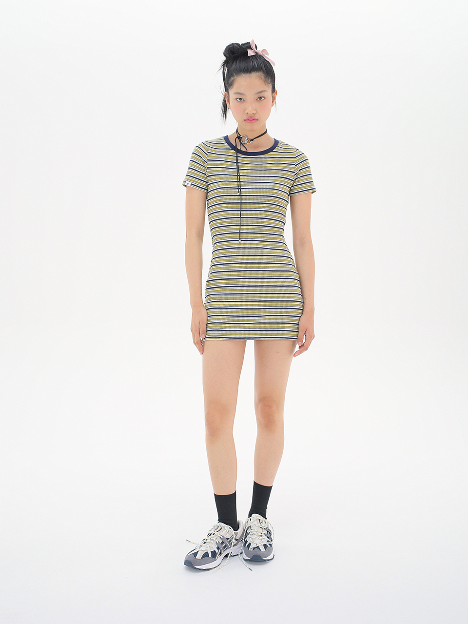 Stripe Dress_Olive