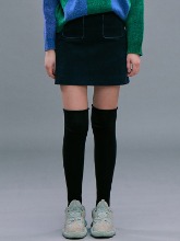 [김나영 착용] Corduroy A-line Mini Skirt / Navy