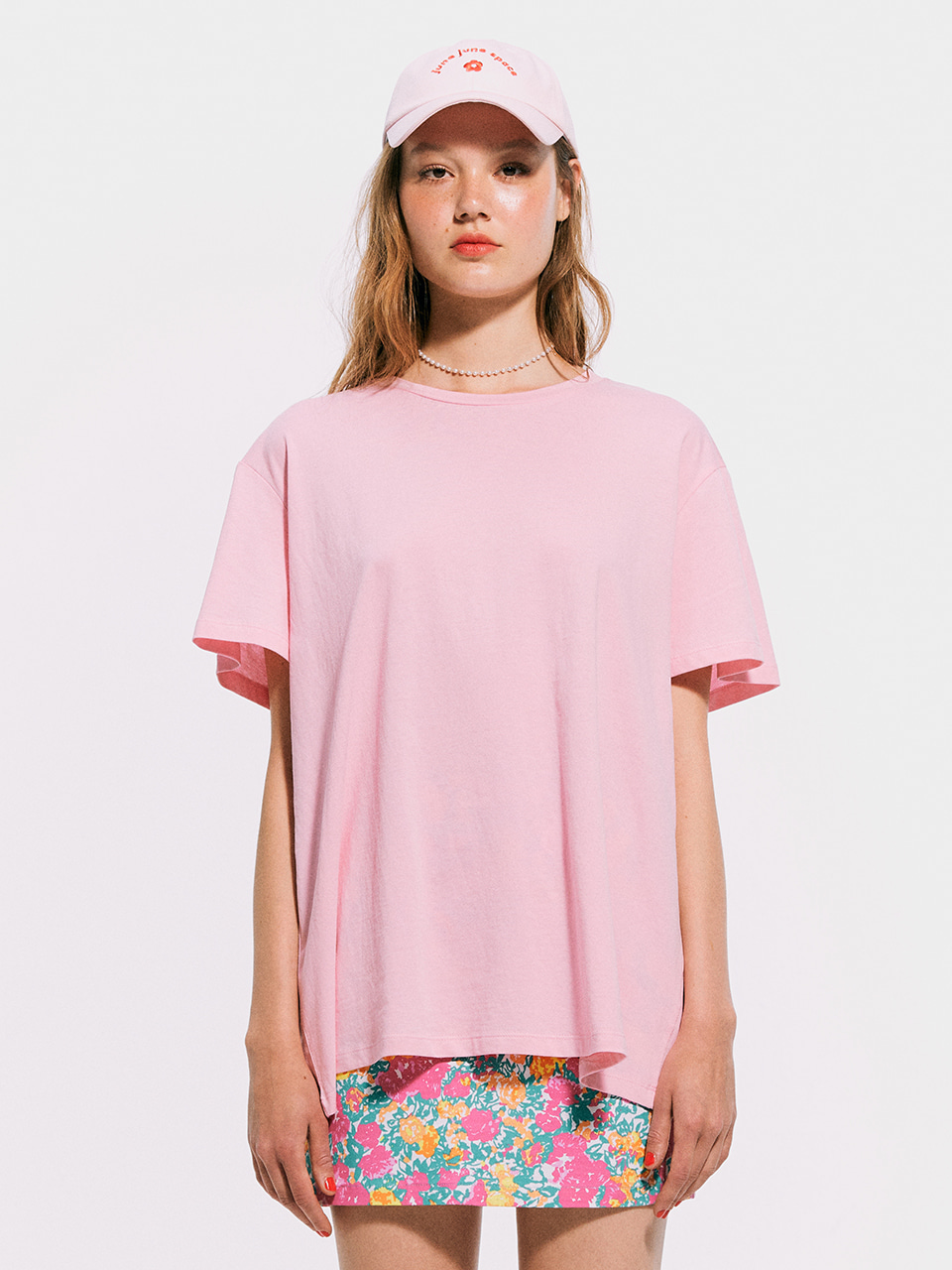 Boxy T shirt_Light Pink