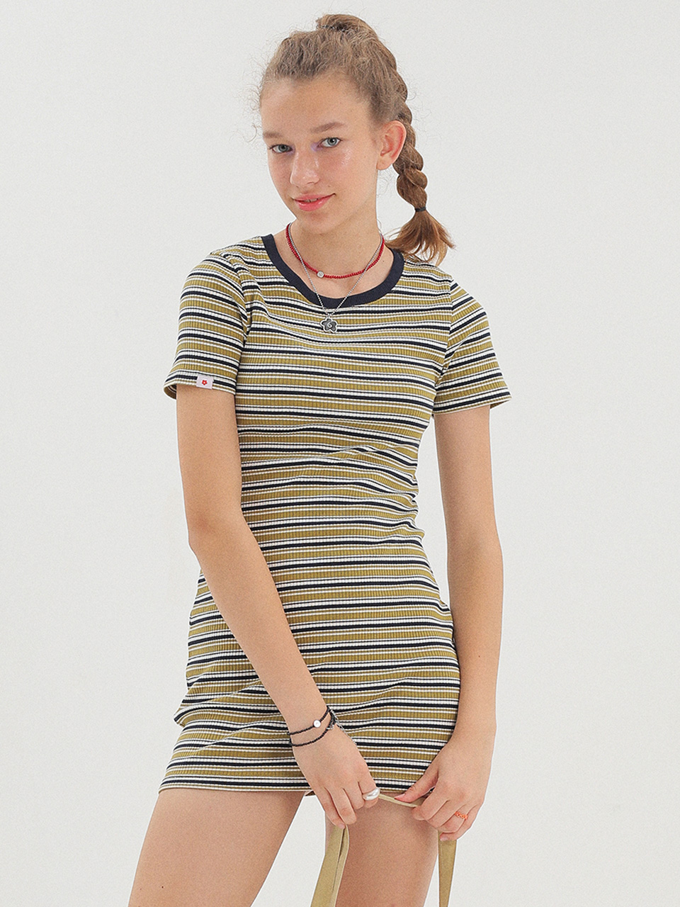 Stripe Dress_Olive