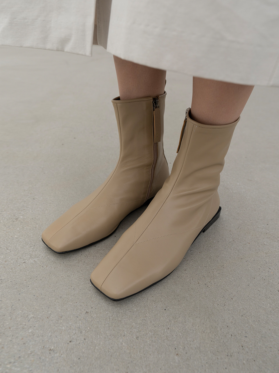 SIMPLE FLAT BOOTS[C0F08 BE]
