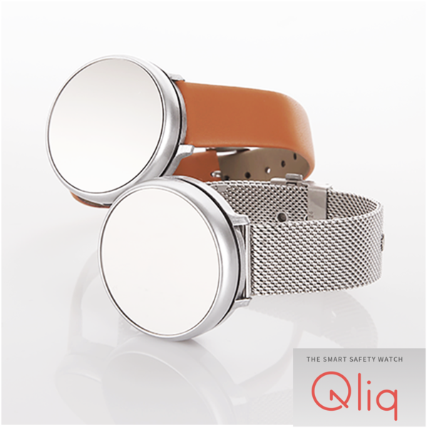 Qliq 스마트워치 교통시계 Mirror Leather 