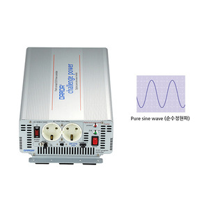 국산 순수정현파 싸인웨이브 인버터 (Pure Sine Wave) DK2415 DC 24V to AC 220V 최대 1500W {밧데리 직접 연결방식}