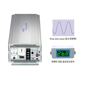 국산 순수정현파 싸인웨이브 인버터 (Pure Sine Wave) DK2460 DC 24V to AC 220V 최대 6000W {밧데리 직접 연결방식}