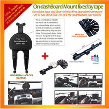 A rigid but bendable car seat bolt fixing type gooseneck mount + all-in-one type universal holder that can hold smartphones and tablets as well