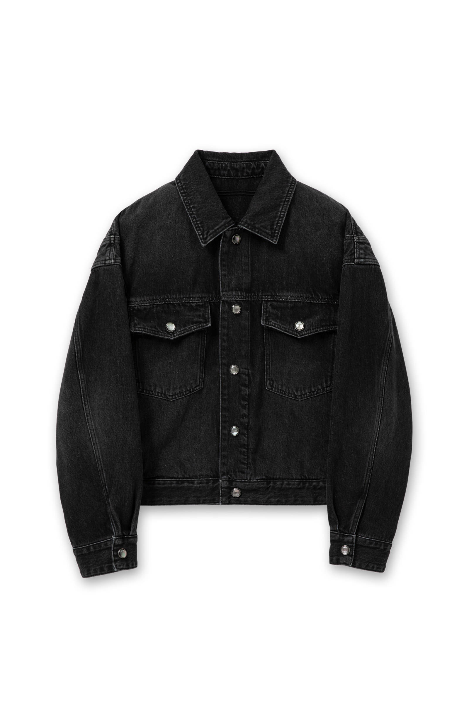 Black Regular Denim Jacket - WOOYOUNGMI