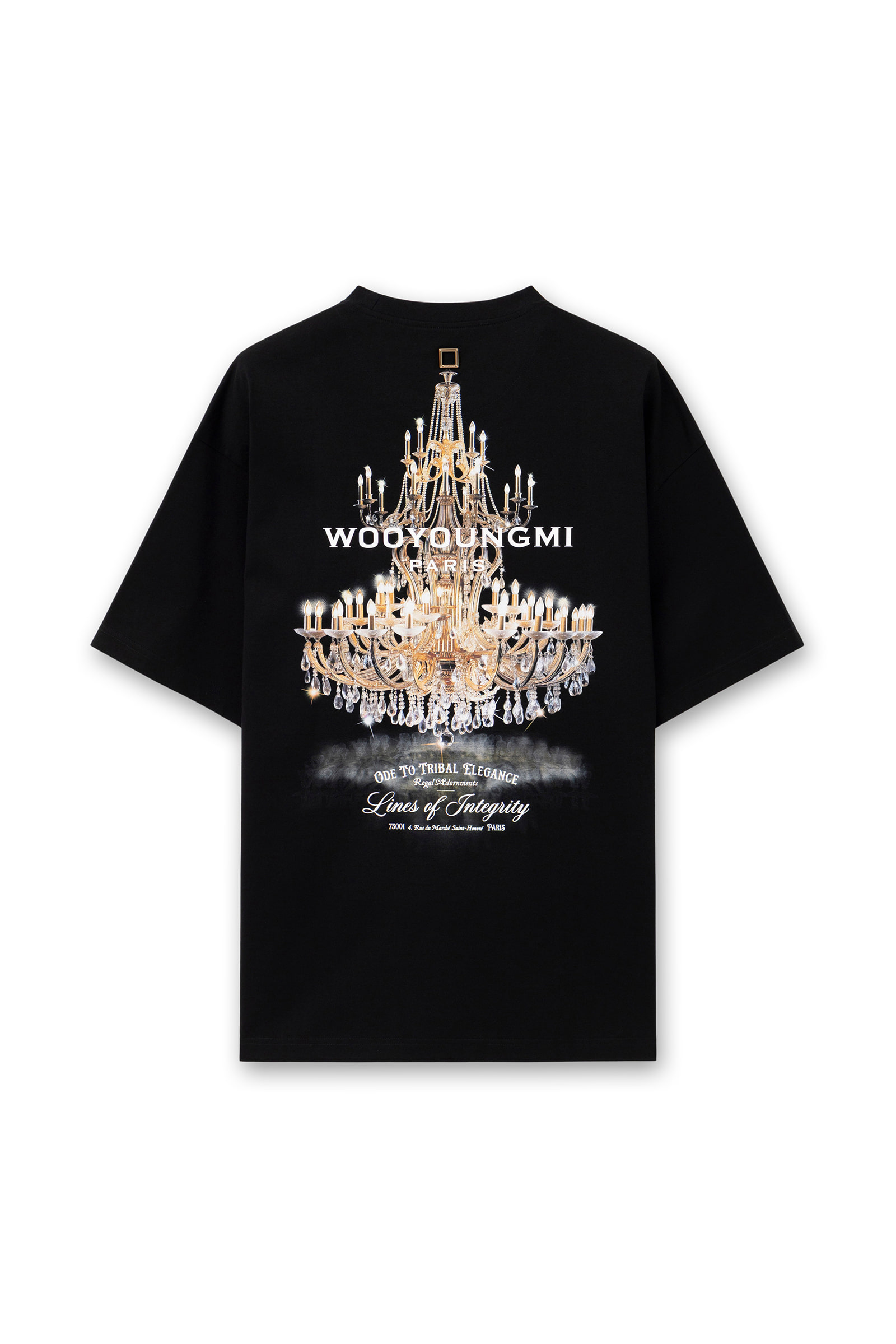 【WOOYOUNGMI】ブラック メタリック グラフィック フーディ WOOYOUNGMI.COM | OFFICIAL ONLINE STORE