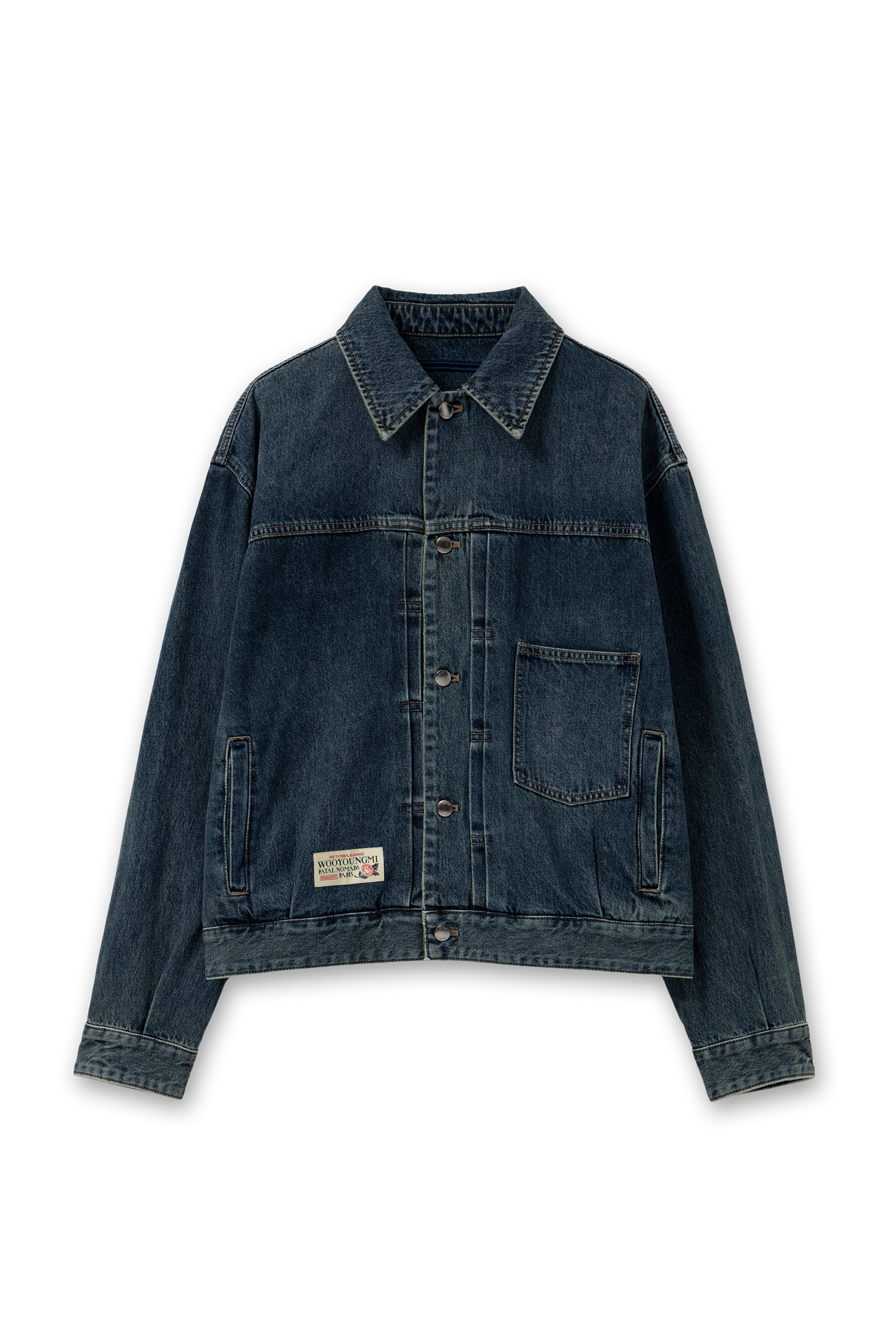 Blue Denim Work Wear Jacket - WOOYOUNGMI