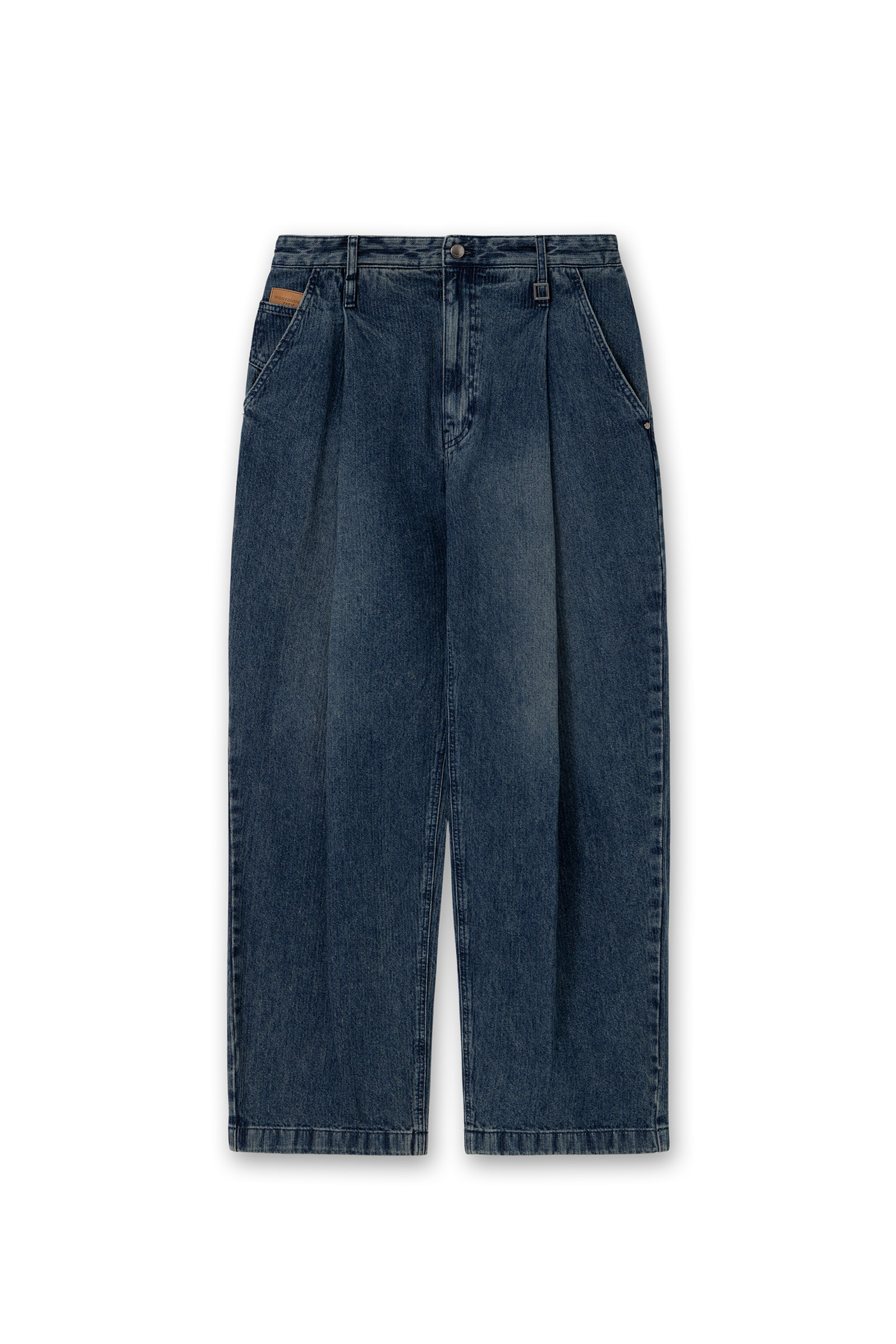 【関税込み】WOOYOUNGMI ブルー パッチ ポケット Tシャツ Blue Cotton Back Logo Shirt - WOOYOUNGMI
