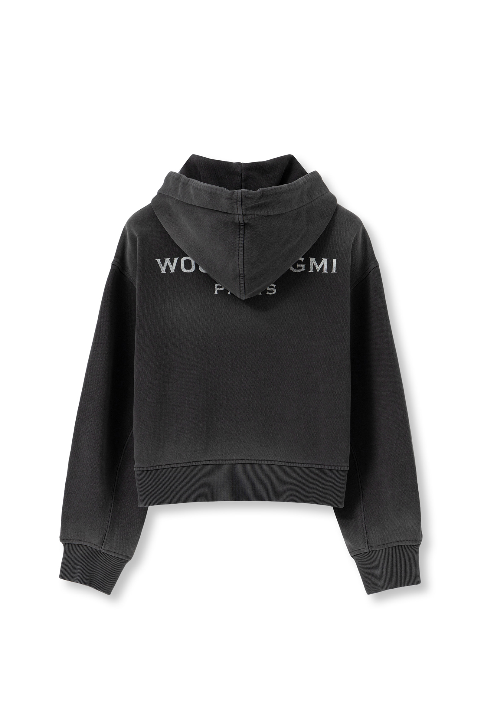 【関税込み】WOOYOUNGMI グレー Line Embroidered フーディ WOOYOUNGMI.COM | OFFICIAL ONLINE STORE