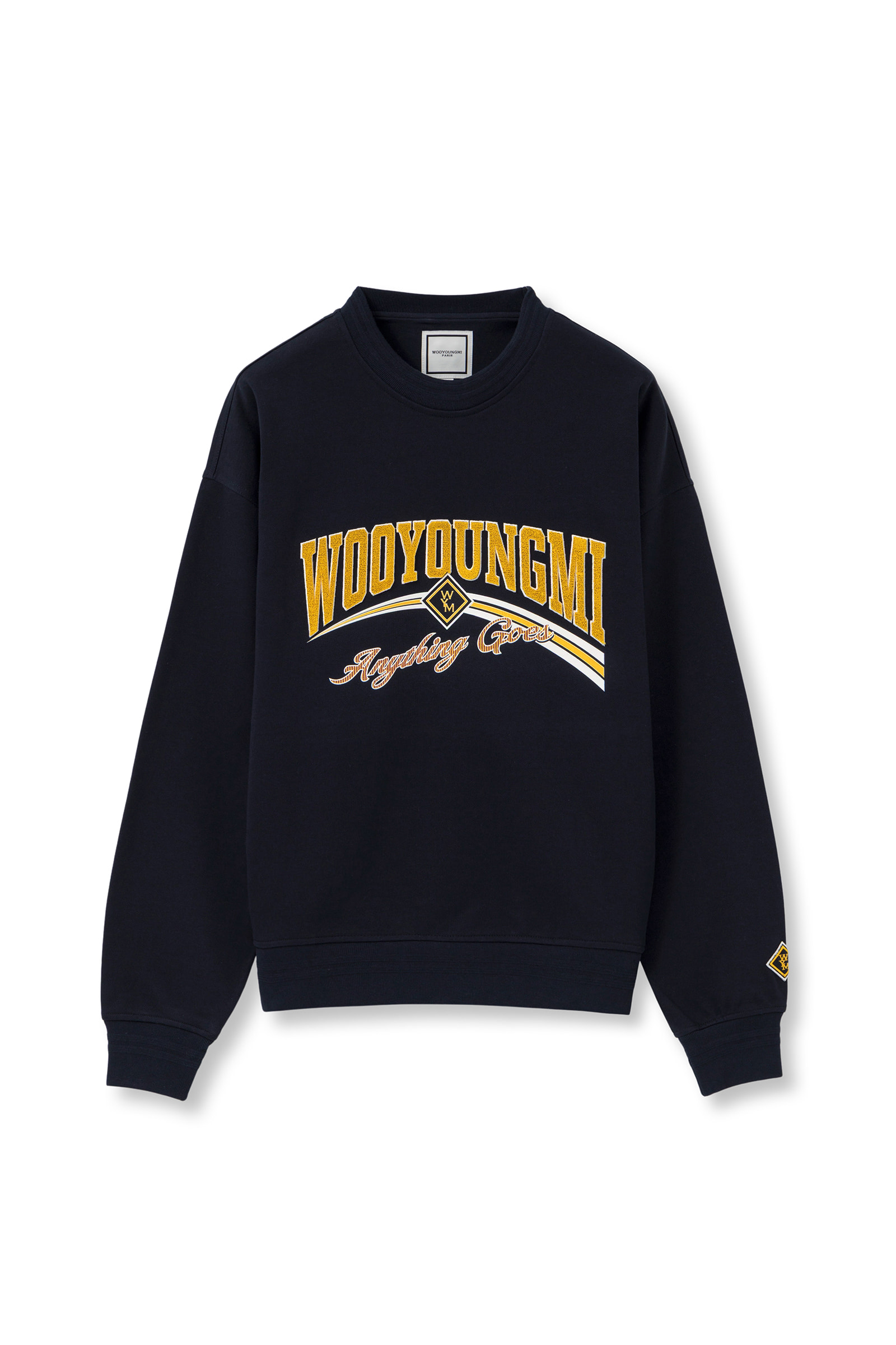 WOOYOUNGMI 24AW ロゴ トレーナー_D NAVY WOOYOUNGMI.COM | OFFICIAL ONLINE STORE