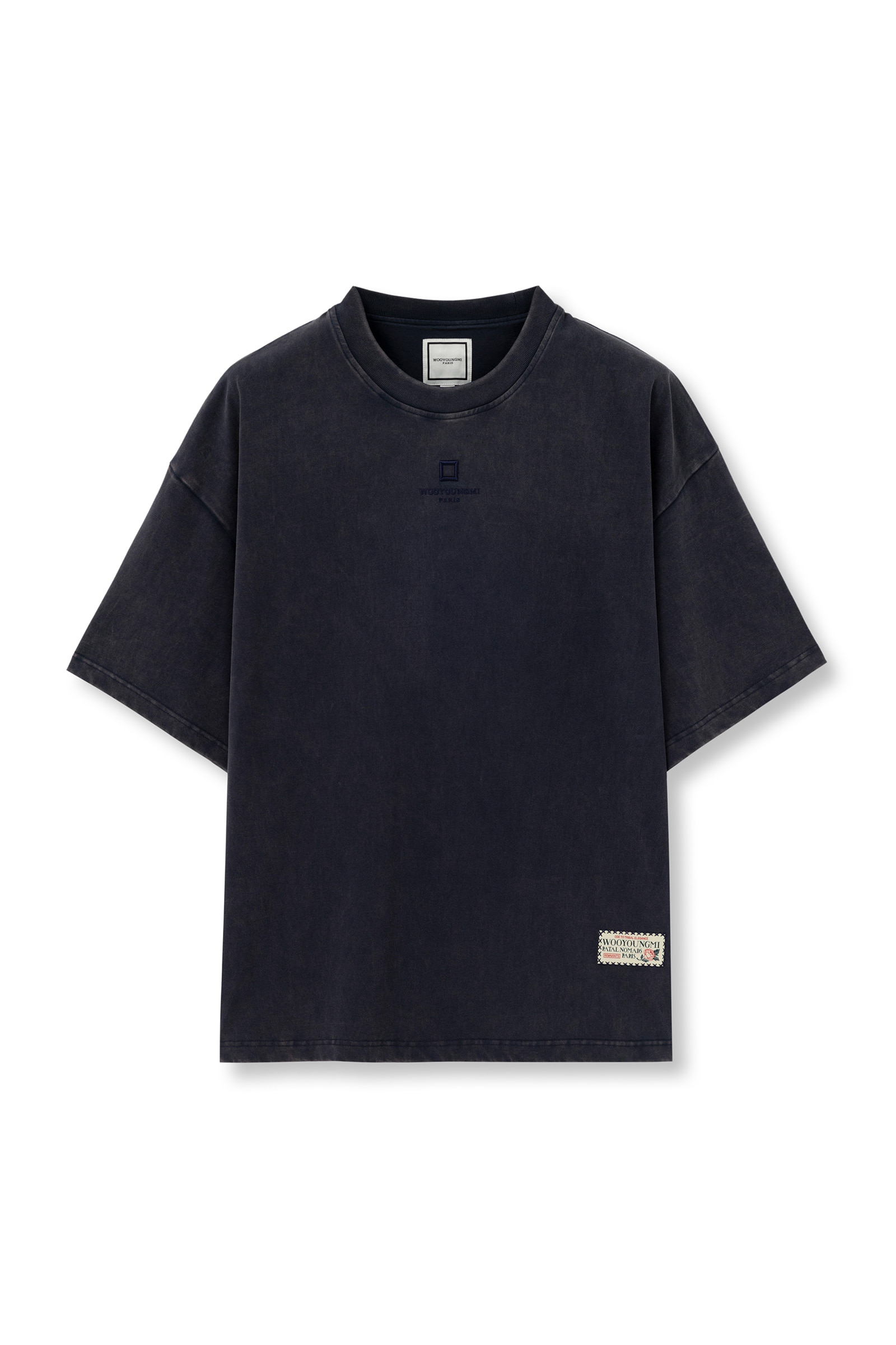 ウーヨンミーWOOYOUNGMI paris パリ ブラックTシャツ半袖夏 ウーヨンミーWOOYOUNGMI paris パリ ブラックTシャツ半袖夏