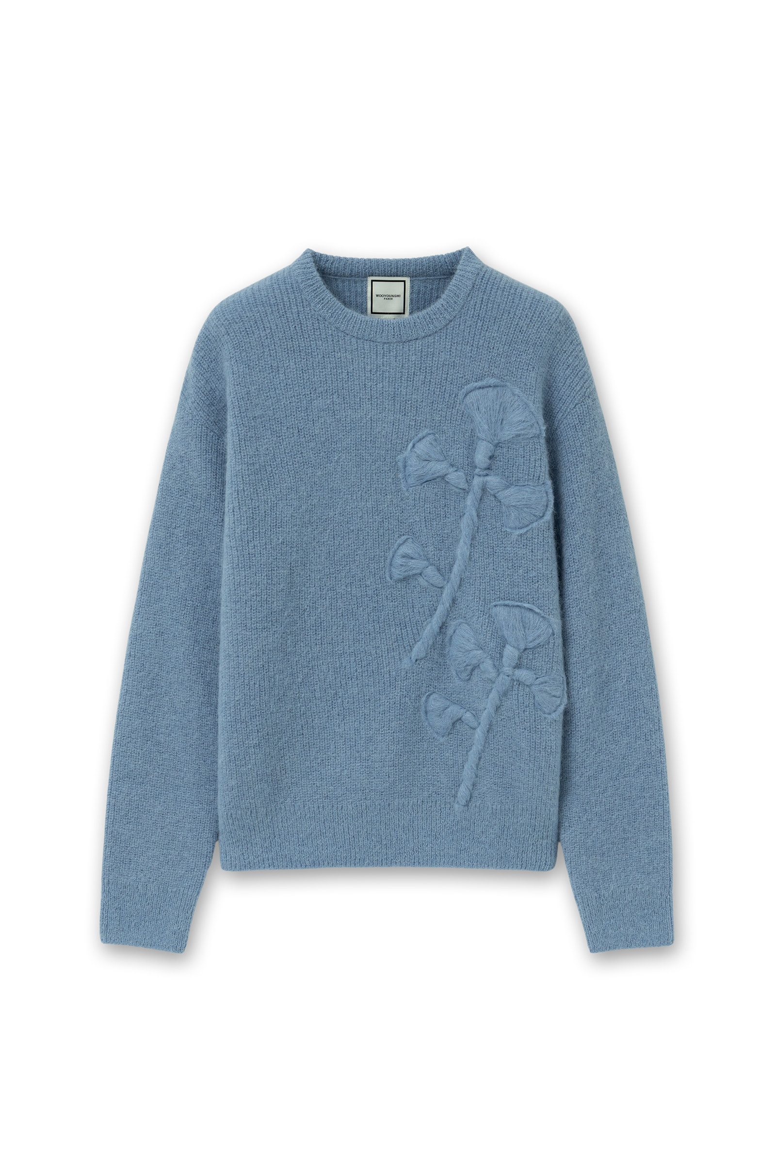 Blue Flower Mohair Sweater - WOOYOUNGMI