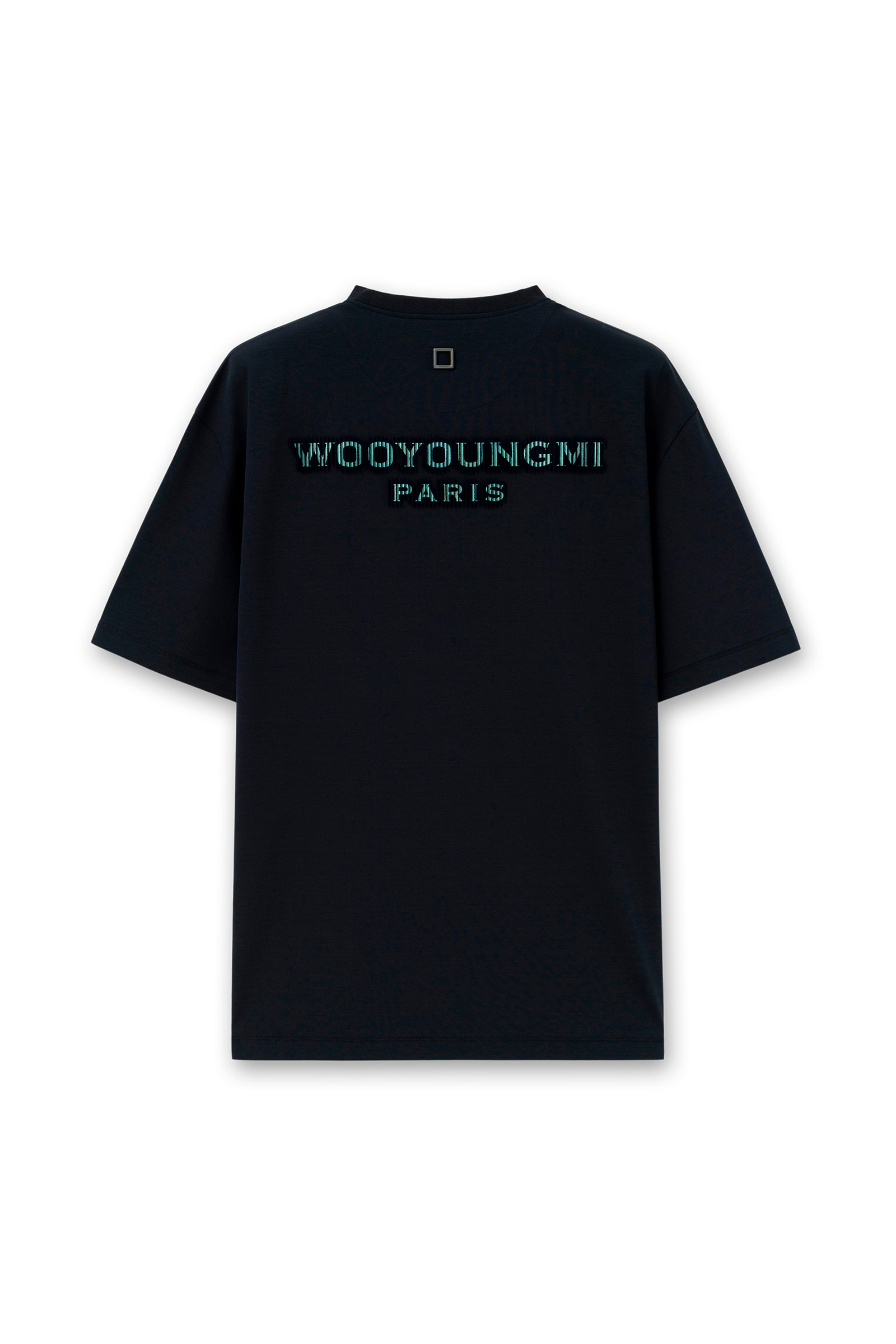 Navy Tuft Embroidered Back Logo T-Shirt - WOOYOUNGMI