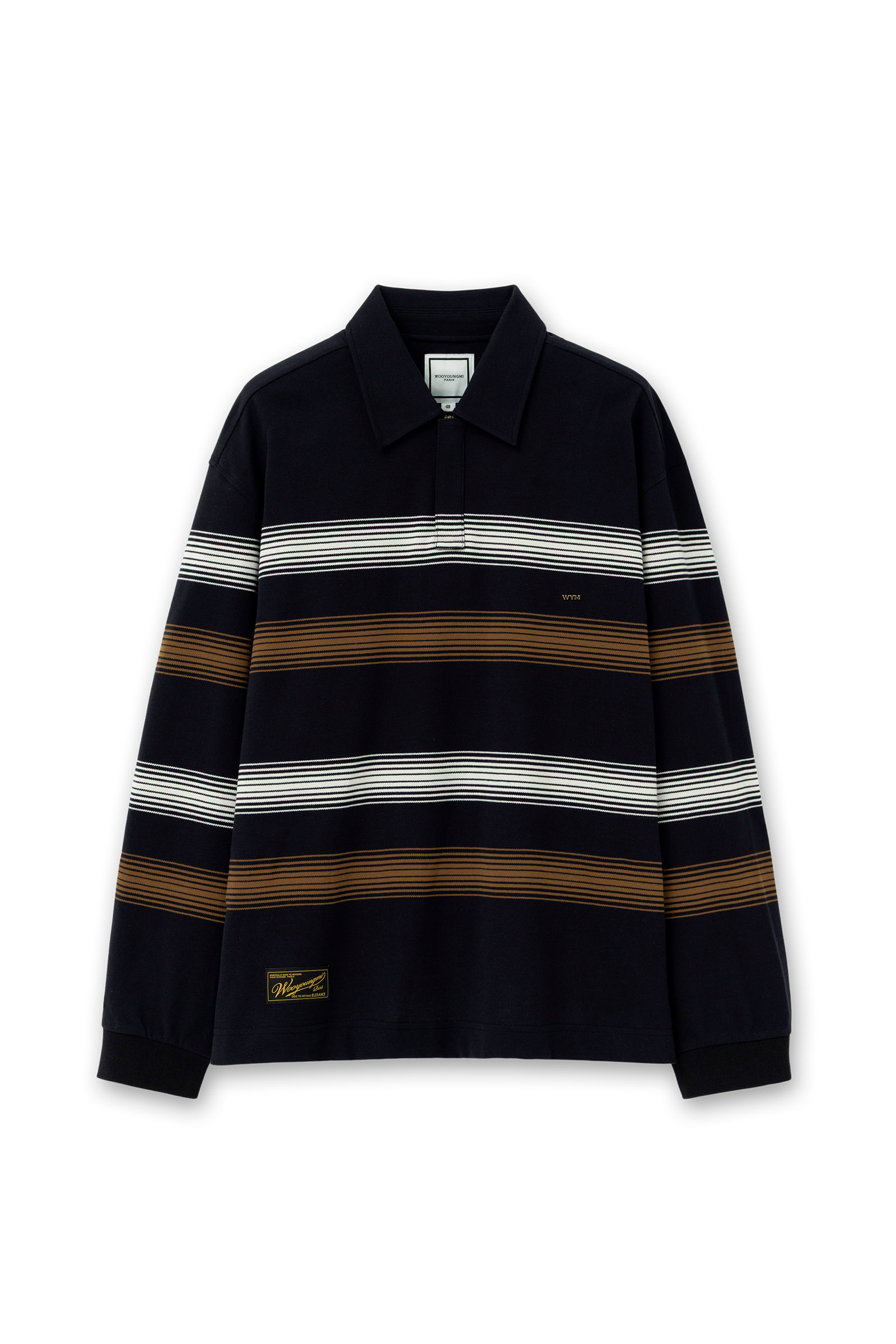 完売品 Wooyoungmi Long Sleeve Patch Polo WOOYOUNGMI Long Sleeve Patch Polo in Black for Men | Lyst