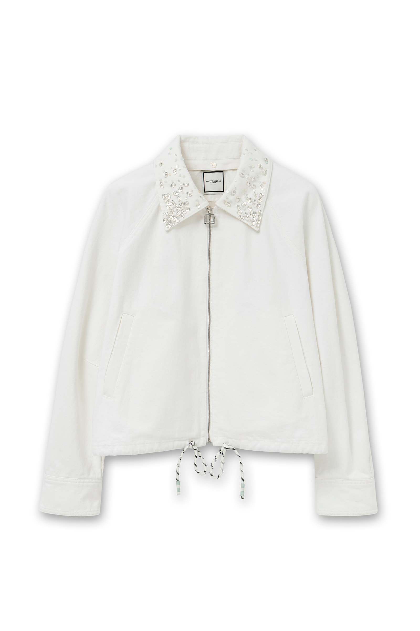 Ivory Zip-Up Denim Jacket - WOOYOUNGMI