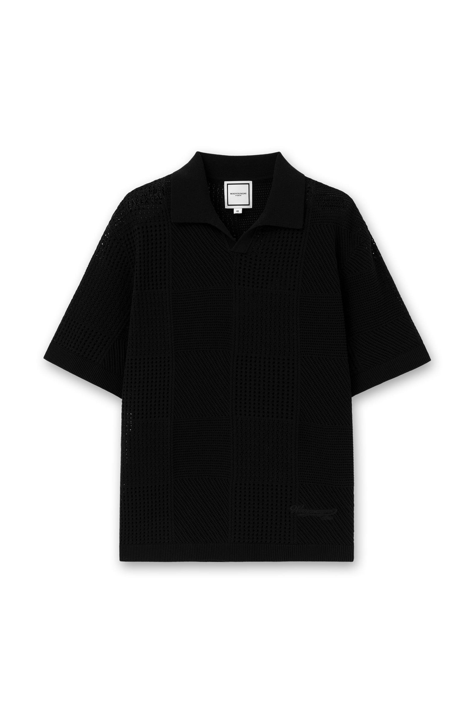 完売品 Wooyoungmi Long Sleeve Patch Polo WOOYOUNGMI Long Sleeve Patch Polo in Black for Men | Lyst