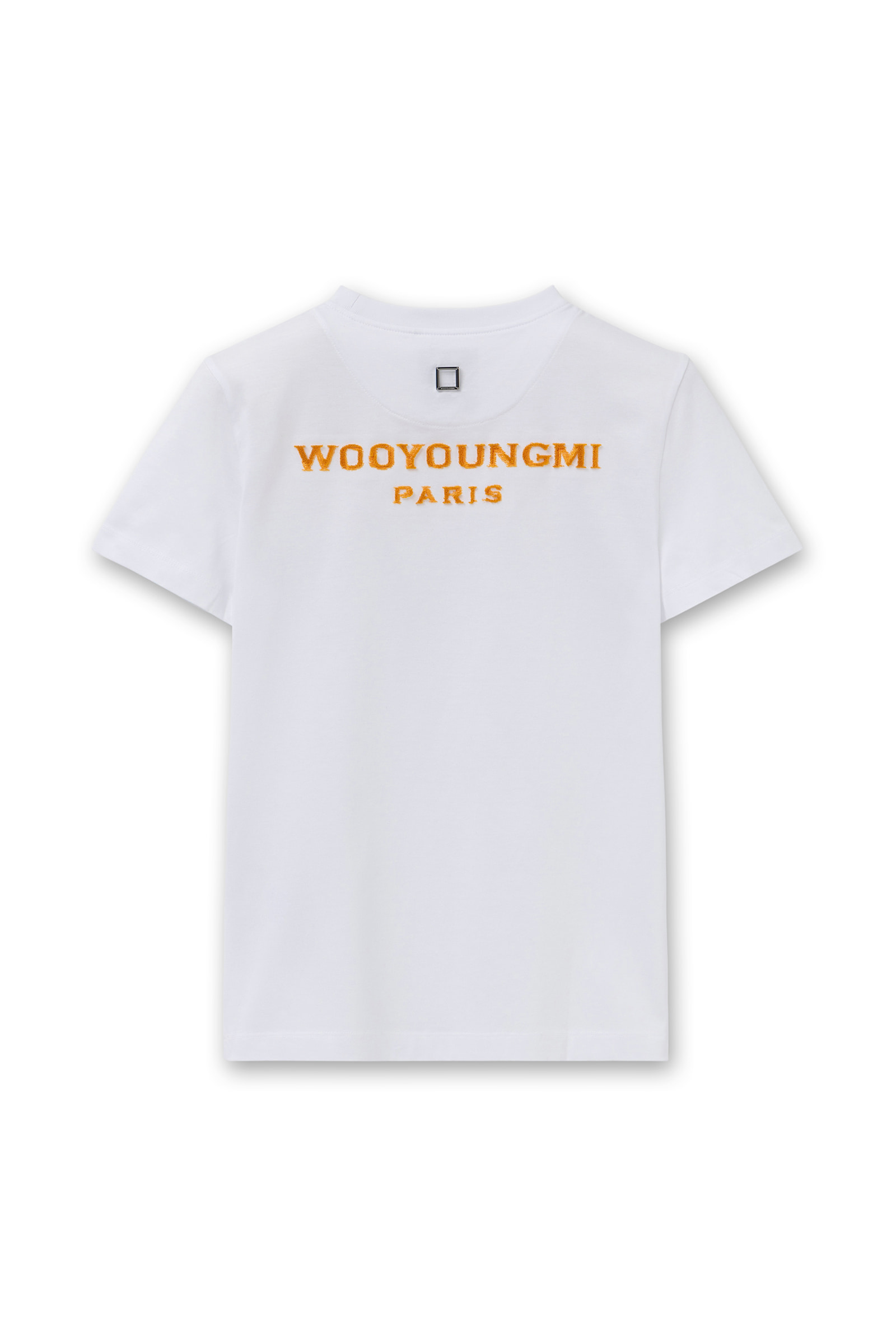 White Tuft Embroidered Back Logo T-shirt - WOOYOUNGMI